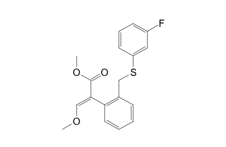 Benzeneacetic acid, 2-[[(3-fluorophenyl)thio]methyl]-alpha-(methoxymethylene)-, methyl ester