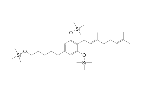 2-(3',7'-dimethylocta-2',6'-dienyl)-1,3-bis(trimethylsilyloxy)-5-[(5"-trimethylsilyloxy)pentylbenzene