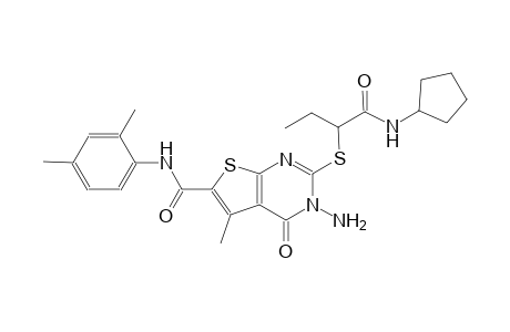 3-amino-2-({1-[(cyclopentylamino)carbonyl]propyl}sulfanyl)-N-(2,4-dimethylphenyl)-5-methyl-4-oxo-3,4-dihydrothieno[2,3-d]pyrimidine-6-carboxamide