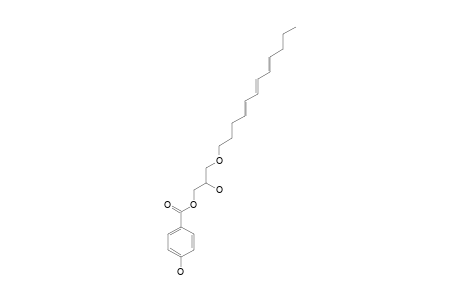 (+)-3-[((4E,6E,8E)-DODECA-4,6,8-TRIENYL)-OXY]-1-(4-HYDROXYBENZOYL)-PROPAN-2-OL;(+3)-3-[((4E,6E,8E)-DODECA-4,6,8-TRIENYL)-OXY]-2-HYDROXYPROPYL-4-HYDROXYBENZOATE