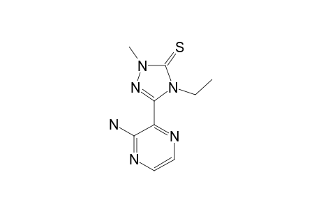 4-ETHYL-2-METHYL-5-(3'-AMINO-2'-PYRAZINYL)-1,2,4-TRIAZOLE-3-THIONE