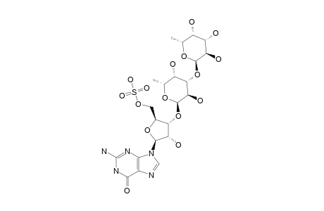 #2;[(2R,3R,4S,5R)-5-(2-AMINO-6-OXO-1,6-DIHYDROPURIN-9-YL)-3-(2S,4S,5R)-3,5-DIHYDROXY-6-METHYL-4-(2S,4S,5S)-3,4,5-TRIHYDROXY-6-METHYL-TETRAHYDRO-2H-PYRAN