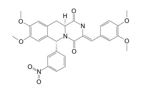 #9E;(+/-)-[6R*,11AS*,(3Z)]-3-(3,4-DIMETHOXYBENZYLIDENE)-8,9-DIMETHOXY-6-(3-NITROPHENYL)-2,3,11,11A-TETRAHYDRO-6H-PYRAZINO-[1,2-B]-ISOQUINOLINE-1,4-DIONE