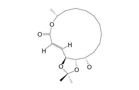 (2E,4S,5S,6S,15R)-6-HYDROXY-4,5-(ISOPROPYLIDENDIOXY)-HEXADEC-2-EN-15-OLIDE