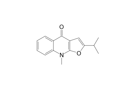 2-(1'-METHYLETHYL)-9-METHYL-4,9-DIHYDROFURO-[2,3-B]-QUINOLIN-4-ONE