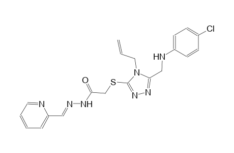 2-({4-allyl-5-[(4-chloroanilino)methyl]-4H-1,2,4-triazol-3-yl}sulfanyl)-N'-[(E)-2-pyridinylmethylidene]acetohydrazide