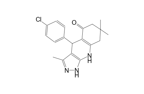 4-(4-chlorophenyl)-3,7,7-trimethyl-2,4,6,7,8,9-hexahydro-5H-pyrazolo[3,4-b]quinolin-5-one