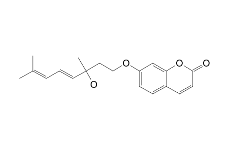 FERULAGOL-A;7-[(E)-3'-HYDROXY-3',7'-DIMETHYL-4',6'-OCTADIENYLOXY]-COUMARIN