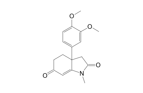 3a-(3,4-dimethoxyphenyl)-1-methyl-3a,4,5,6-tetrahydro-2,6-indolinedione