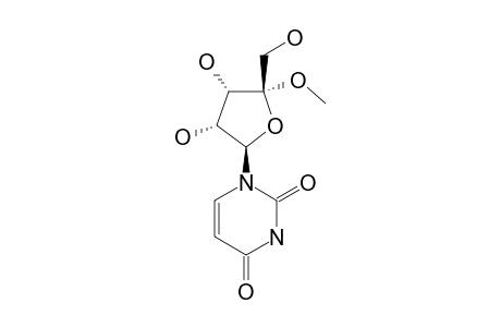 4'(R)-1-(4-O-METHYL-BETA-D-ERYTHRO-PENTOFURANOSYL-4-ULOSE)-URACIL;4'-METHOXYURIDINE