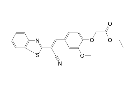 acetic acid, [4-[(E)-2-(2-benzothiazolyl)-2-cyanoethenyl]-2-methoxyphenoxy]-, ethyl ester