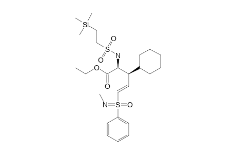 (+)-(E,S(S),2S,3R)-5-(N-METHYL-S-PHENYLSULFONIMIDOYL)-3-CYCLOHEXYL-2-(TRIMETHYLSILYLETHANESULFONYLAMINO)-PENT-4-ENOIC-ACID-ETHYLESTER