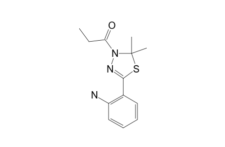 3-ETHYLCARBONYL-5-(2-AMINOPHENYL)-2,2-DIMETHYL-2,3-DIHYDRO-1,3,4-THIADIAZOLE