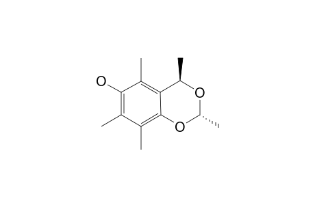 2,4,5,7,8-PENTAMETHYL-4H-1,3-BENZODIOXIN-6-OL;TRANS-ISOMER;3-OXA-2,4,5,7,8-PENTAMETHYL-4H-1,3-BENZODIOXIN-6-OL