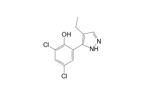 2,4-dichloro-6-(4-ethylpyrazol-5-yl)phenol