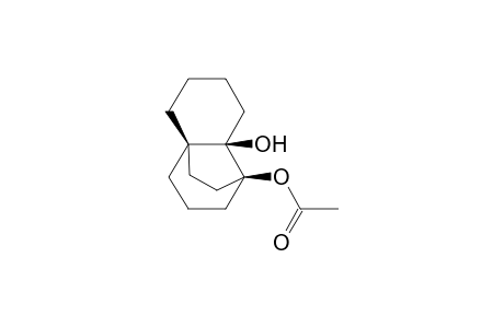 (1S*,6R*,7S*)-6-Hydroxytricyclo[5.3.2.0(1,6)]dodecan-7-yl acetate