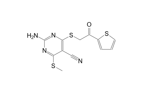 5-pyrimidinecarbonitrile, 2-amino-4-(methylthio)-6-[[2-oxo-2-(2-thienyl)ethyl]thio]-