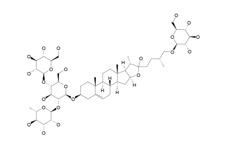 26-O-BETA-D-GLUCOPYRANOSYL-(25-R)-FUROST-5-EN-3-BETA,22-XI-DIOL_3-O-ALPHA-L-RHAMNOPYRANOSYL-(1->2)-O-[BETA-D-GLUCOPYRANOSYL-(1->4)]-BETA-D-GLUCOPY