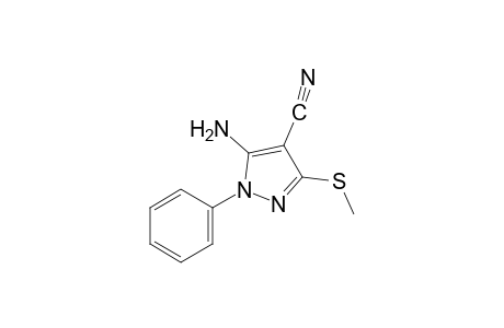 5-amino-3-(methylthio)-1-phenylpyrazole-4-carbonitrile