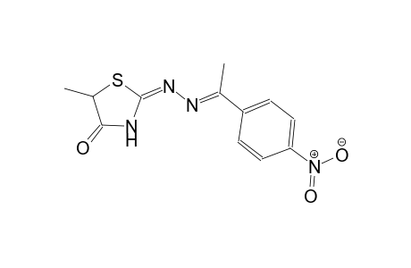 5-Methyl-2-[(2E)-2-[1-(4-nitrophenyl)ethylidene]hydrazino]thiazol-4-one