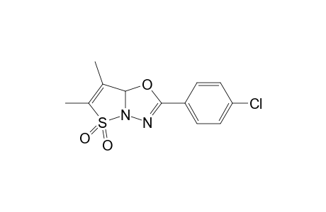 2-(4-Chlorophenyl)-6,7-dimethylisothiazolo[3,2-b]-1,3,4-oxadiazole 5,5-dioxide