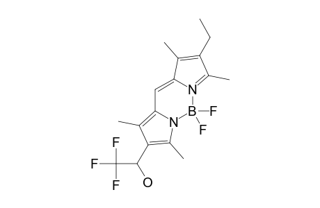 N,N'-DIFLUOROBORYL-[2,3-DIMETHYL-4-(1-HYDROXY-2,2,2-TRIFLUOROETHYL)-5-(3,5-DIMETHYL-4-ETHYLPYRROL-2-YLMETHYLIDENE)-PYRROLATO-KN]