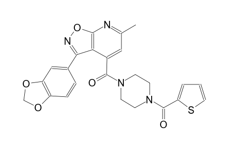 3-(1,3-benzodioxol-5-yl)-6-methyl-4-{[4-(2-thienylcarbonyl)-1-piperazinyl]carbonyl}isoxazolo[5,4-b]pyridine