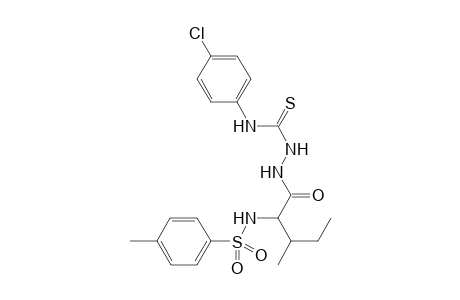 1-[3-Methyl-2-(4-methylphenylsulfonamido)pentanoyl]-4-(4-chlorophenyl)thiosemicarbazide