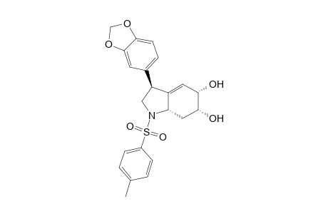 (3S,5S,6R,7aS)-3-(1,3-benzodioxol-5-yl)-1-[(4-methylphenyl)sulfonyl]-2,3,5,6,7,7a-hexahydro-1H-indole-5,6-diol