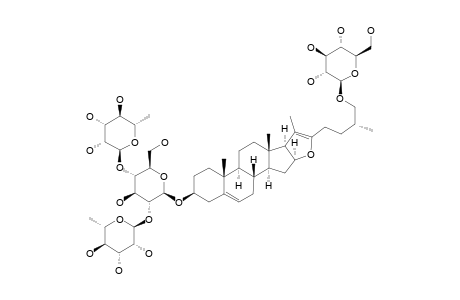 #5;26-O-BETA-D-GLUCOPYRANOSYL-(25R)-FURAN-5,20(22)-DIENE-3-BETA,26-DIHYDROXY-3-O-ALPHA-L-RHAMNOPYRANOSYL-(1->2)-[ALPHA-L-RHAMNOPYRANOSYL-(1->4)]-BETA-D-GLUCOPY