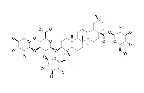 3-O-BETA-[GLUCOPYRANOSYL-(1->2)-[RHAMNOPYRANOSYL-(1->3)]-GLUCURONOPYRANOSYL]-OLEANOLIC-ACID-28-O-GLUCOPYRANOSYLESTER