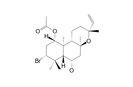 (1S,3R,5S,6S,8S,9S,10R,13R)-1-ACETOXY-3-BROMO-6-HYDROXY-8,13-EPOXYLABD-14-ENE