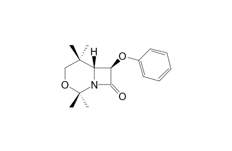 RAC-2,2,5,5-TETRAMETHYL-7-PHENOXY-3-OXA-1-AZABICYCLO-[4.2.0]-OCTAN-8-ONE