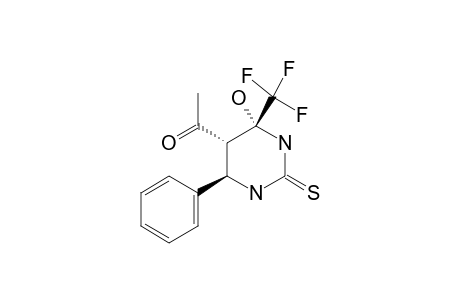 5-ACETYL-4-HYDROXY-4-TRIFLUOROMETHYL-6-PHENYLHEXAHYDRO-PYRIMIDIN-2-ONE