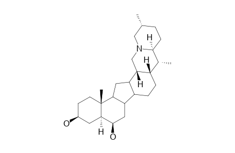 PERSICANIDINE-B;(22S,25R)-5-ALPHA,17-BETA-CEVANINE-3-BETA,6-BETA-DIOL