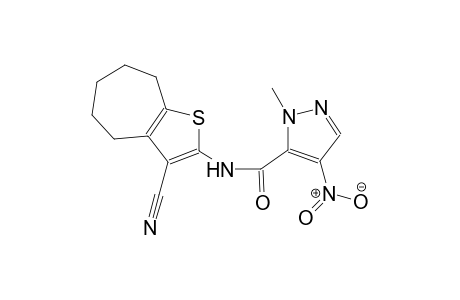 N-(3-cyano-5,6,7,8-tetrahydro-4H-cyclohepta[b]thien-2-yl)-1-methyl-4-nitro-1H-pyrazole-5-carboxamide