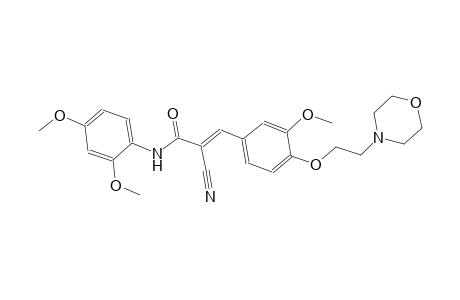 (2E)-2-cyano-N-(2,4-dimethoxyphenyl)-3-{3-methoxy-4-[2-(4-morpholinyl)ethoxy]phenyl}-2-propenamide