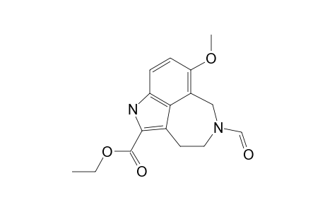 5-FORMYL-7-METHOXY-3,4,5,6-TETRAHYDRO-1H-AZEPINO-[5,4,3-CD]-INDOLE-2-CARBOXYLIC-ACID-ETHYLESTER;MAJOR-ROTAMER