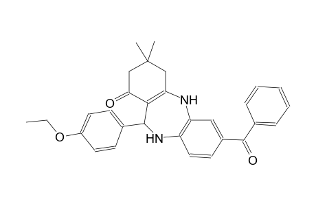 1H-dibenzo[b,e][1,4]diazepin-1-one, 7-benzoyl-11-(4-ethoxyphenyl)-2,3,4,5,10,11-hexahydro-3,3-dimethyl-