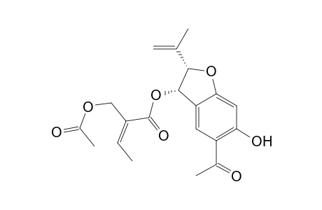 2-Butenoic acid, 2-[(acetyloxy)methyl]-, 5-acetyl-2,3-dihydro-6-hydroxy-2-(1-methylethenyl)-3-benzofuranyl ester, [2S-[2.alpha.,3.alpha.(Z)]]-