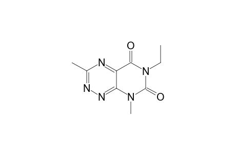 Pyrimido[5,4-e]-1,2,4-triazine-5,7(6H,8H)-dione,6-ethyl-3,8-dimethyl-