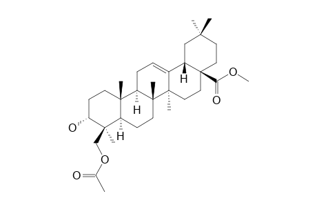 3.alpha.-Hydroxy-24-acetoxy-olean-12-en-28-oic-acid, methylester