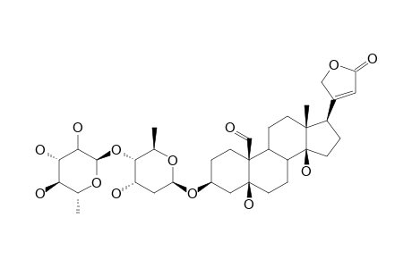 CHEIRANTHOSIDE-III;STROPHANTHIDIN-3-O-ALPHA-RHAMNOPYRANOSYL-(1->4)-BETA-DIGITOXOPYRANOSIDE