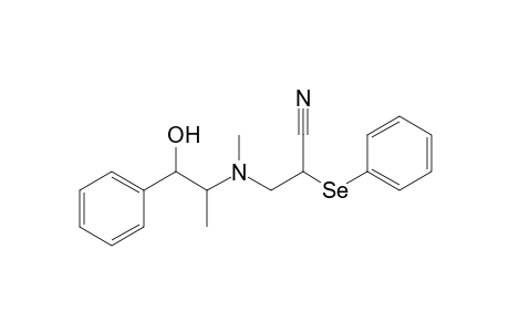 2-Phenylseleno-6-hydroxy-6-phenyl-4,5-dimethyl-4-azahexanenitrile