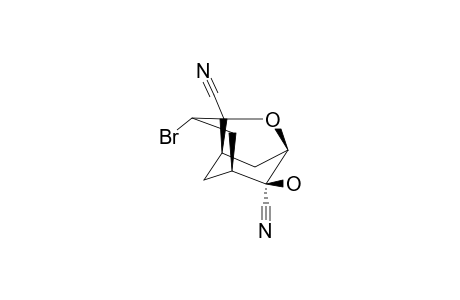 (+/-)-(1R*,3R*,4S*,6R*,8R*,10R*)-4-BROMO-10-HYDROXY-2-OXATRICYCLO-[4.3.1.0(3,8)]-DECANE-3,10-DICARBONITRILE