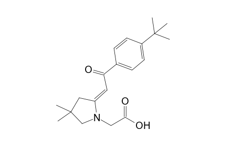 2-[(2E)-2-[2-(4-tert-butylphenyl)-2-keto-ethylidene]-4,4-dimethyl-pyrrolidino]acetic acid