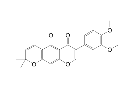 3',4'-DIMETHOXY-5-HYDROXY-6'',6''-DIMETHYL-PYRANO-[2'',3'':7,6]-ISOFLAVONE