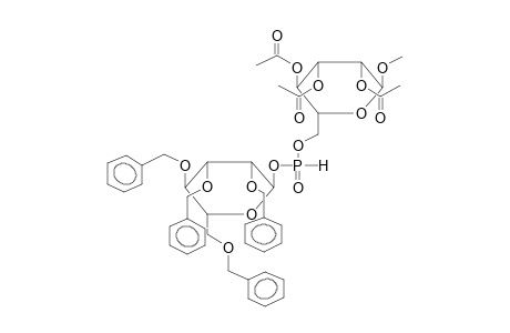 METHYL 6-O-(2,3,4,6-TETRA-O-BENZYL-ALPHA-D-MANNOPYRANOSYLHYDROGENPHOSPHONO)-2,3,4-TRI-O-ACETYL-ALPHA-D-MANNOPYRANOSIDE(DIASTEREOMER MIXTURE)