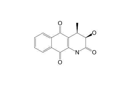 (3R)-HYDROXYL-(4R)-METHYL-3,4-DIHYDRO-2,9,10-(2H)-1-AZAANTHRACENETRIONE,GRIFFITHAZANONE-A