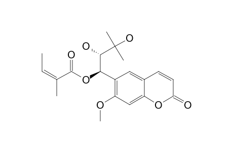 ANGELOL_D;6-[(1-R,2-R)-1-ANGELOYLOXY-2,3-DIHYDROXY-3-METHYLBUTYL]-7-METHOXYCOUMARIN